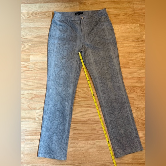 Lafayette 148 NY Python-Print Skinny Jeans Raindrop NWT $268 Size 6 - Picture 5 of 8